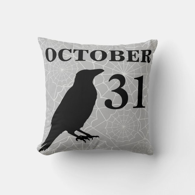 coussin de croix d'Halloween vintage (Recto)