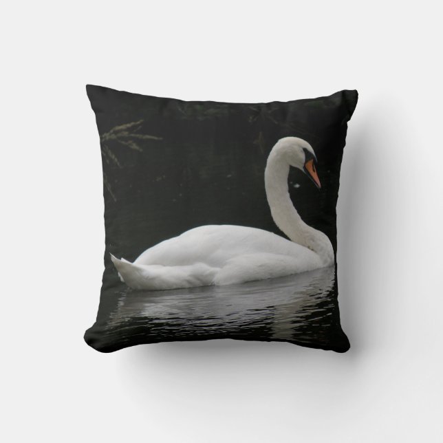 Coussin de cygne blanc gracieux (Recto)