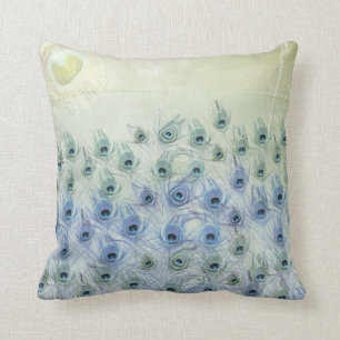 Coussin de Deco d'imaginaire de mer de paon