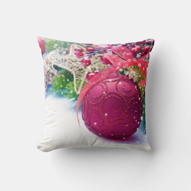 Coussin de décor de Noël double (Recto)