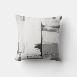 Coussin de décoration Abstrait gris/blanc/noir