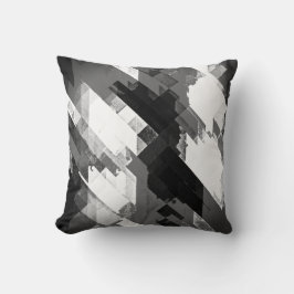 Coussin de décoration Abstrait noir/blanc/gris