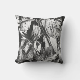 Coussin de décoration Abstrait noir/blanc/gris