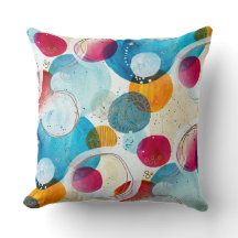 Coussin de décoration de maison en cercles abstrai