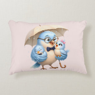 Coussin de décoration Famille Oiseau Père