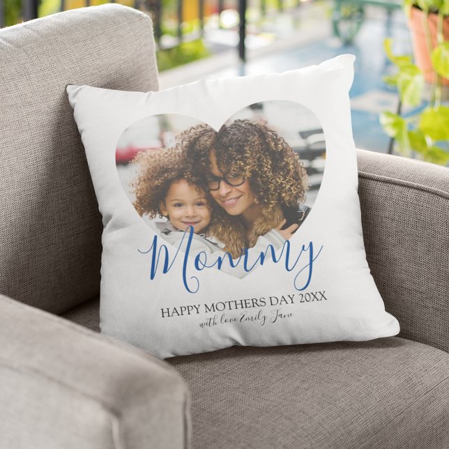 Coussin de décoration souvenir de photo de coeur p (Créateur téléchargé)