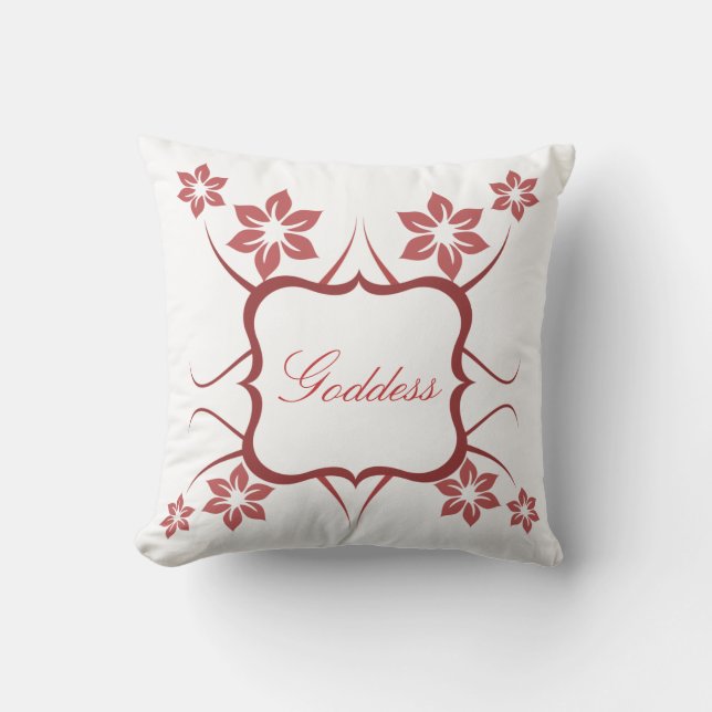 Coussin de déesse florale, Rouge (Recto)