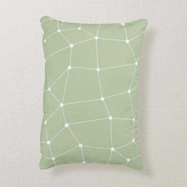 Coussin de design d'Art Vert Sage Coque (Dos(Vertical))