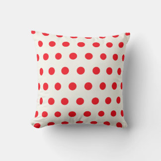 Coussin de design rétro Red Polka