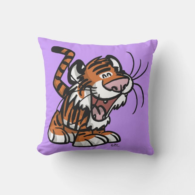 Coussin de dessin animé de Cute Lil'Tiger (Recto)