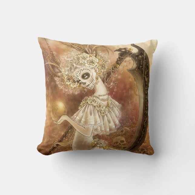 Coussin de Dia de los Muertos Fantasy (Recto)