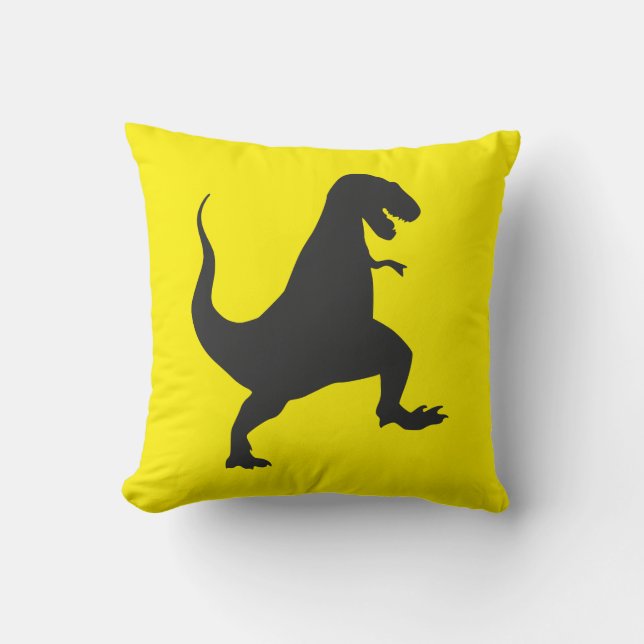Coussin de dinosaure jaune (Recto)