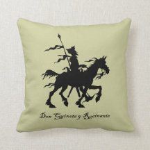 Coussin de Don don Quichotte y Rocinante