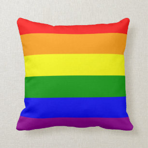 Coussin de drapeau d'arc-en-ciel