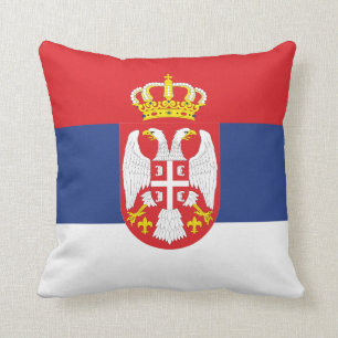 Coussin de drapeau de la Serbie