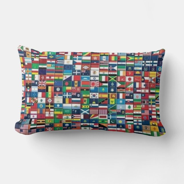 Coussin de drapeaux du monde (Recto)