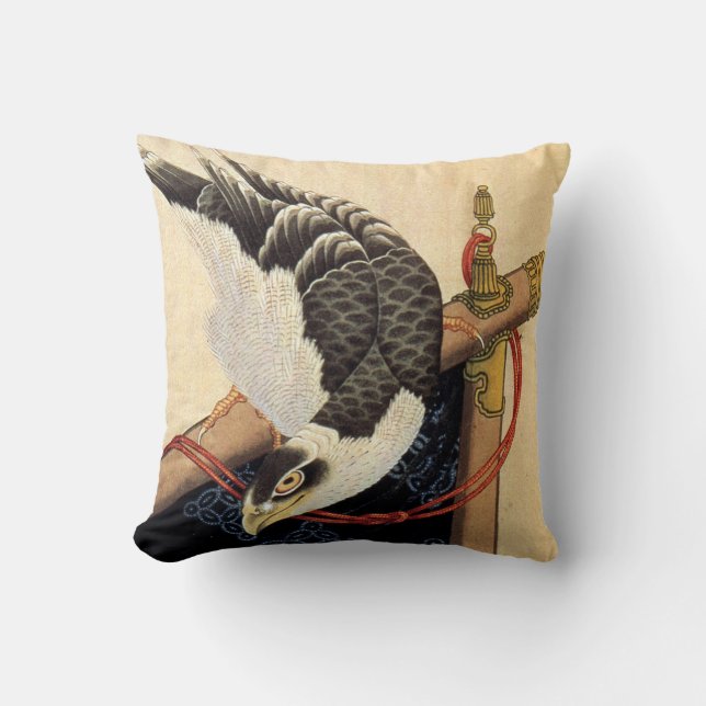 Coussin de faucon de Hokusai (Recto)