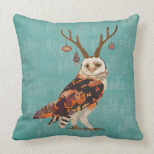 Coussin de fête d'ARBRE de HIBOU