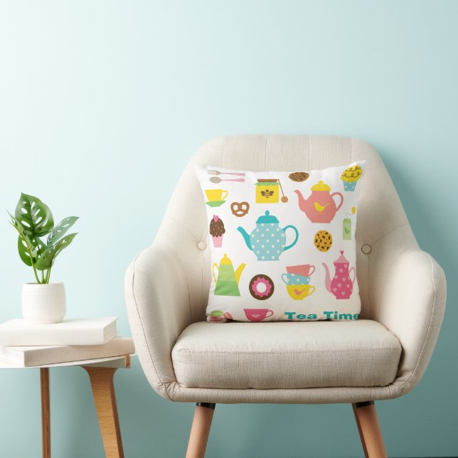 Coussin de fête du thé mignon (Chaise)
