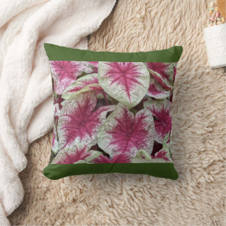 Coussin de feuilles d'automne et d'orchidée tigrée