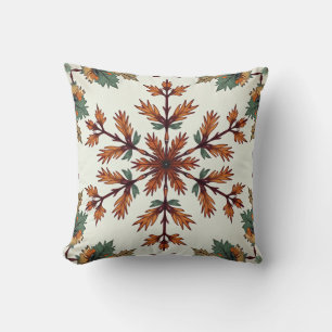 Coussin de feuilles d'érable d'automne