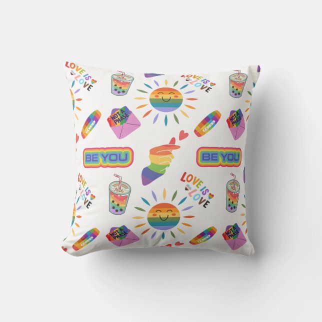 Coussin de fierté LGBTQ+ (Recto)
