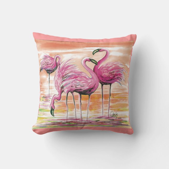 Coussin de flamants (Recto)