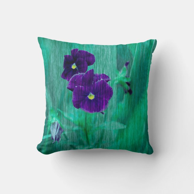 Coussin de fleur d'iris violet pastel (Recto)