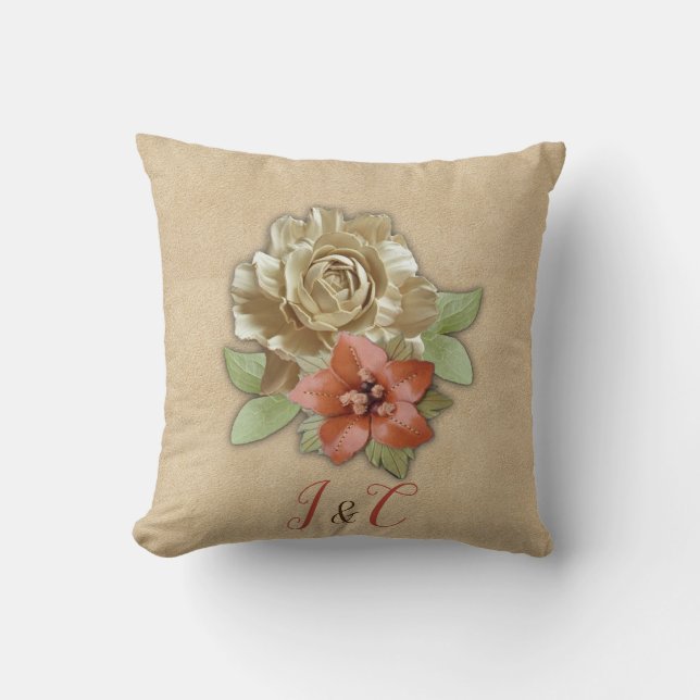 Coussin de fleurs en cuir (Recto)