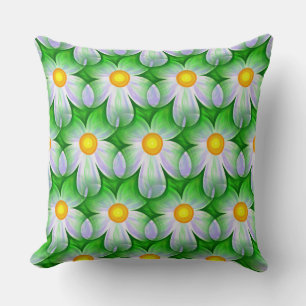 coussin de fleurs marguerites