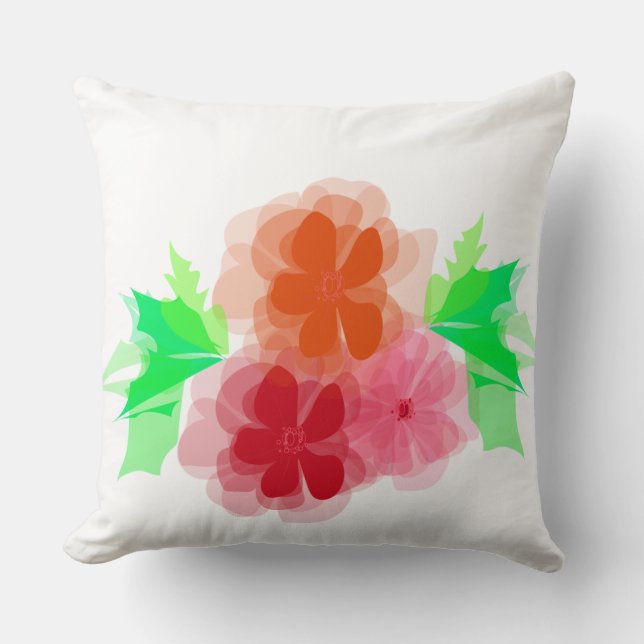 Coussin de fleurs rouges (Recto)