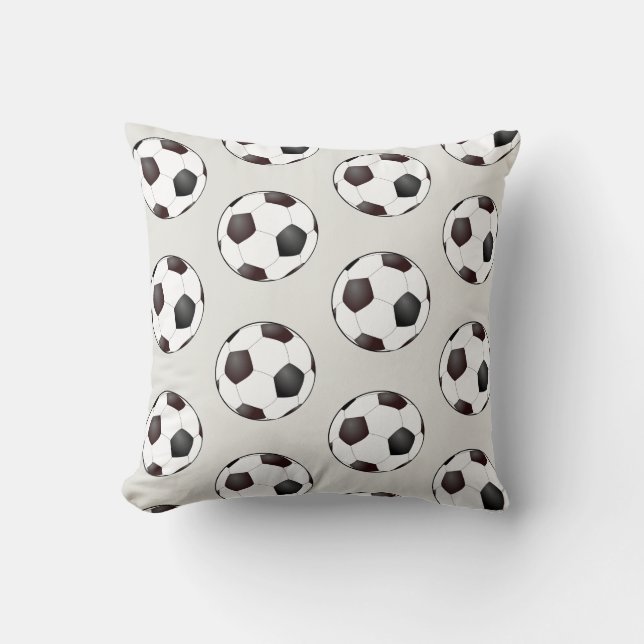 Coussin De Football Noir Et Blanc (Recto)