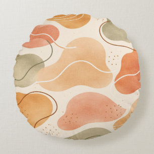 Coussin de forme organique abstraite boho - Terre 