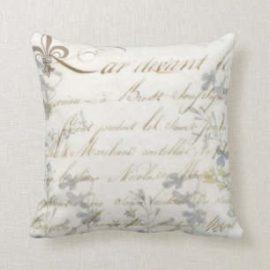 Coussin de French Script Le Fleur Bluebells
