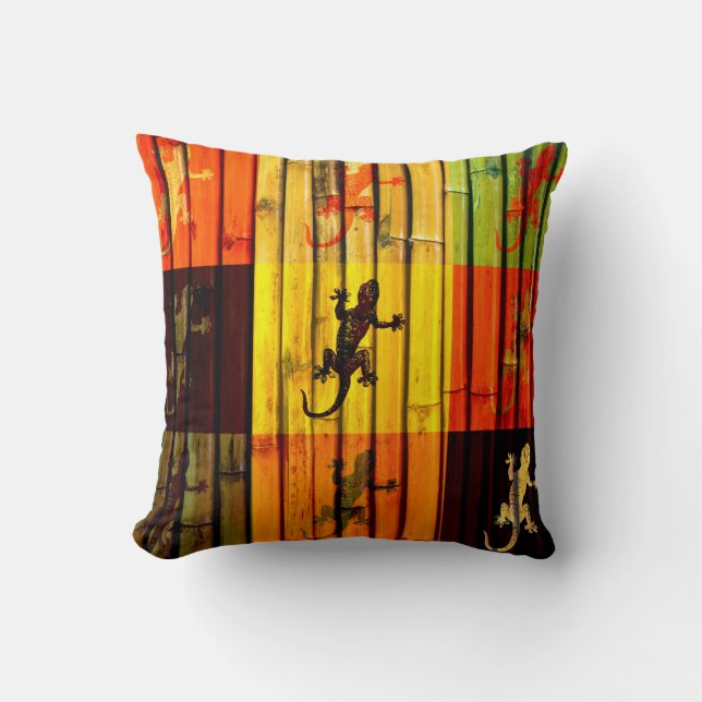 Coussin de Geckos d'art (Recto)
