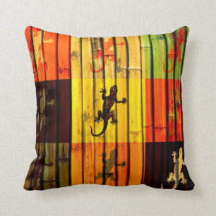Coussin de Geckos d'art