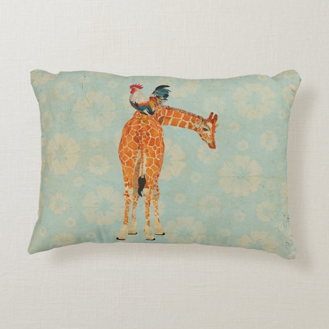 Coussin de girafe et de coq (Dos)