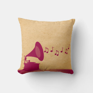 Coussin de gramophone Vintage Fuchsia