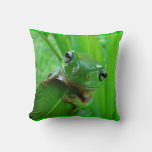 Coussin de grenouille à arbre vert