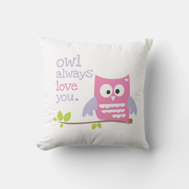 Coussin "de hibou amour toujours que vous" dentelez et (Recto)