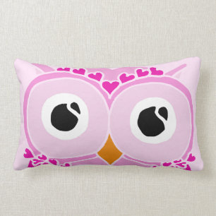 Coussin de hibou : Chouette à visage rose