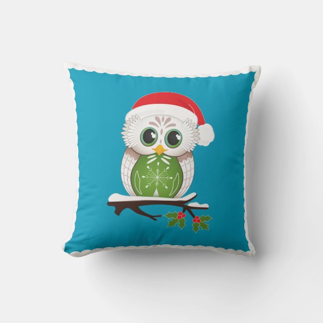 Coussin de hibou de vacances (Recto)