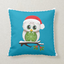 Coussin de hibou de vacances