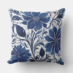 coussin de jardin à fleur d'indigo