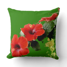 Coussin de jardin de fleurs Hibiscus personnalisé