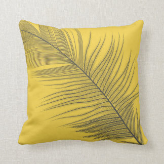Coussin de jaune de plume