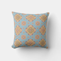 Coussin de jet à motif floral en grille
