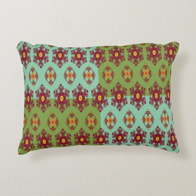 Coussin de jet à patchwork géométrique – Moderne V (Devant)
