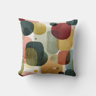 Coussin de jet abstrait organique moderne du milie