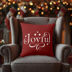 Coussin de jet Burgundy scintillant joyeux